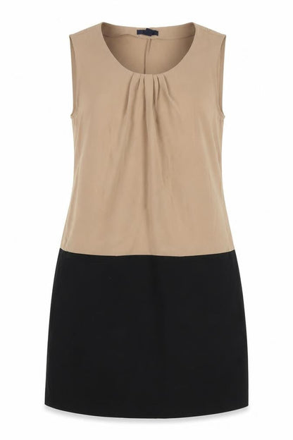 Gap Womens Brown Colourblock Polyester A-Line Size 10 Scoop Neck Pullover