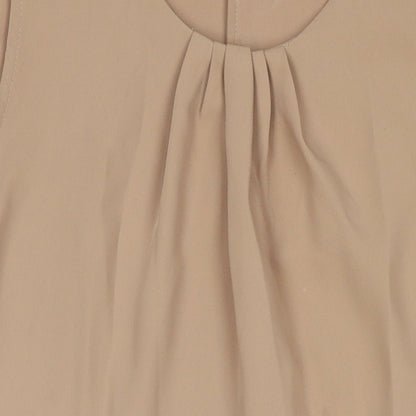 Gap Womens Brown Colourblock Polyester A-Line Size 10 Scoop Neck Pullover