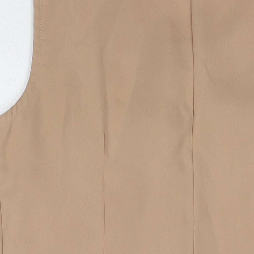 Gap Womens Brown Colourblock Polyester A-Line Size 10 Scoop Neck Pullover