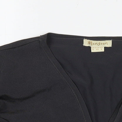 Womens UK Size 12 Monsoon Grey Cape Jumper