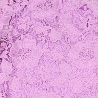 Damart Womens Purple Polyester Tunic Blouse Size 10 Round Neck