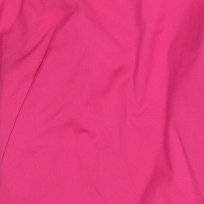 Mohito Womens Pink Polyester A-Line Size 10 Round Neck Zip - Cut Out Detail