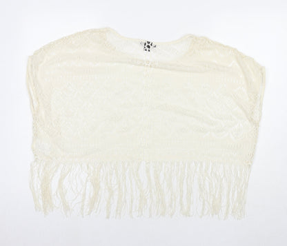 Womens UK Size M H&M Ivory Basic T-Shirt