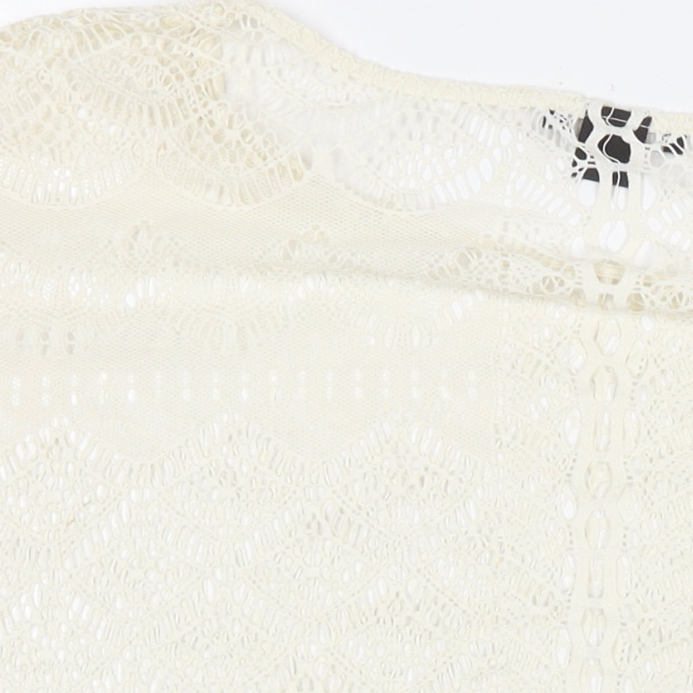 Womens UK Size M H&M Ivory Basic T-Shirt