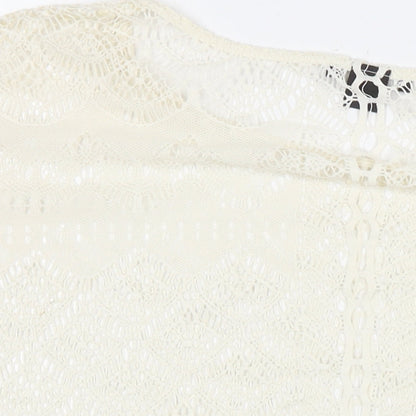 Womens UK Size M H&M Ivory Basic T-Shirt