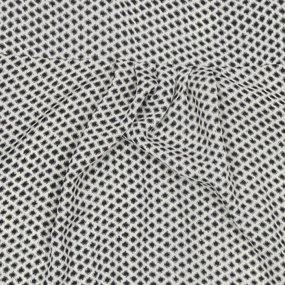 H&M Womens White Geometric Polyester Basic Button-Up Size 4 V-Neck