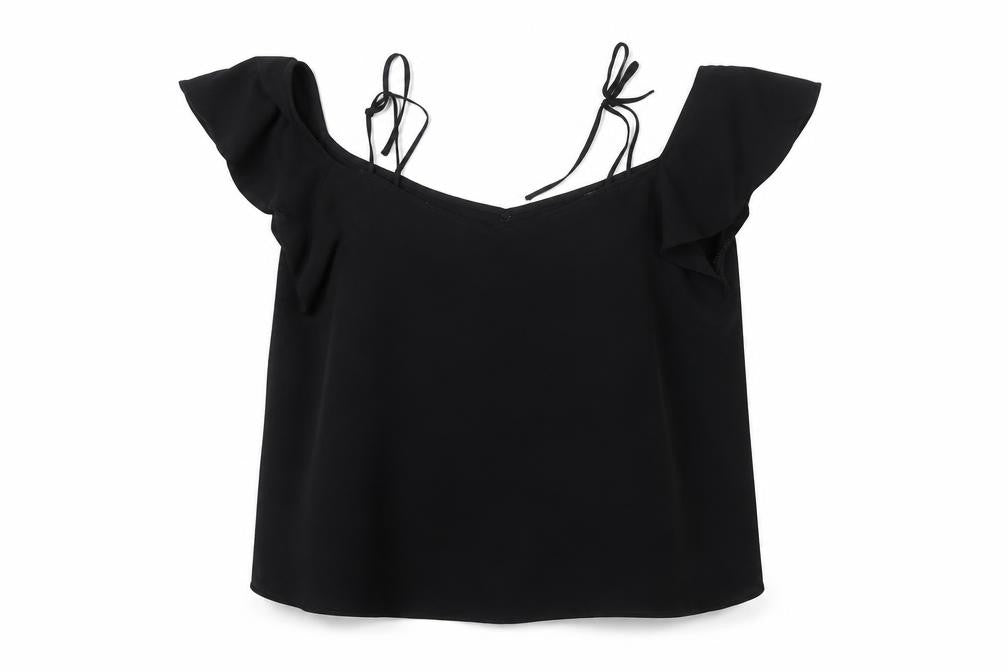 Womens UK Size 10 Topshop Black Basic T-Shirt