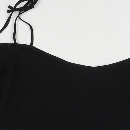 Womens UK Size 10 Topshop Black Basic T-Shirt