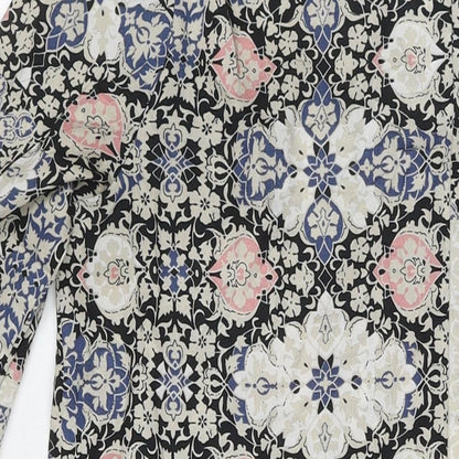 Topshop Womens Multicoloured Geometric Polyester A-Line Size 10 Round Neck Zip