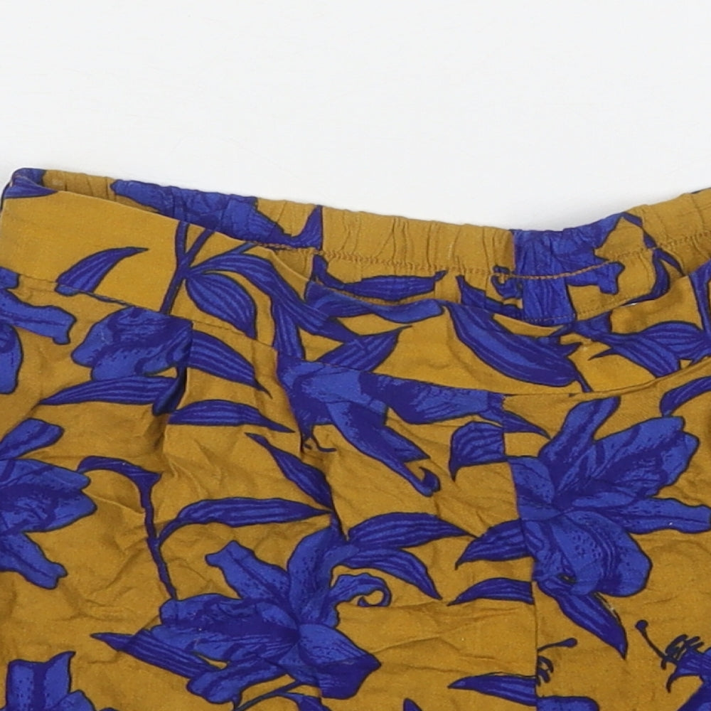 H&M Womens Multicoloured Floral Viscose Hot Pants Shorts Size 4 L3 in Regular Pull On