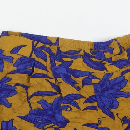 H&M Womens Multicoloured Floral Viscose Hot Pants Shorts Size 4 L3 in Regular Pull On