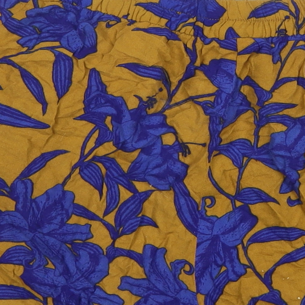 H&M Womens Multicoloured Floral Viscose Hot Pants Shorts Size 4 L3 in Regular Pull On