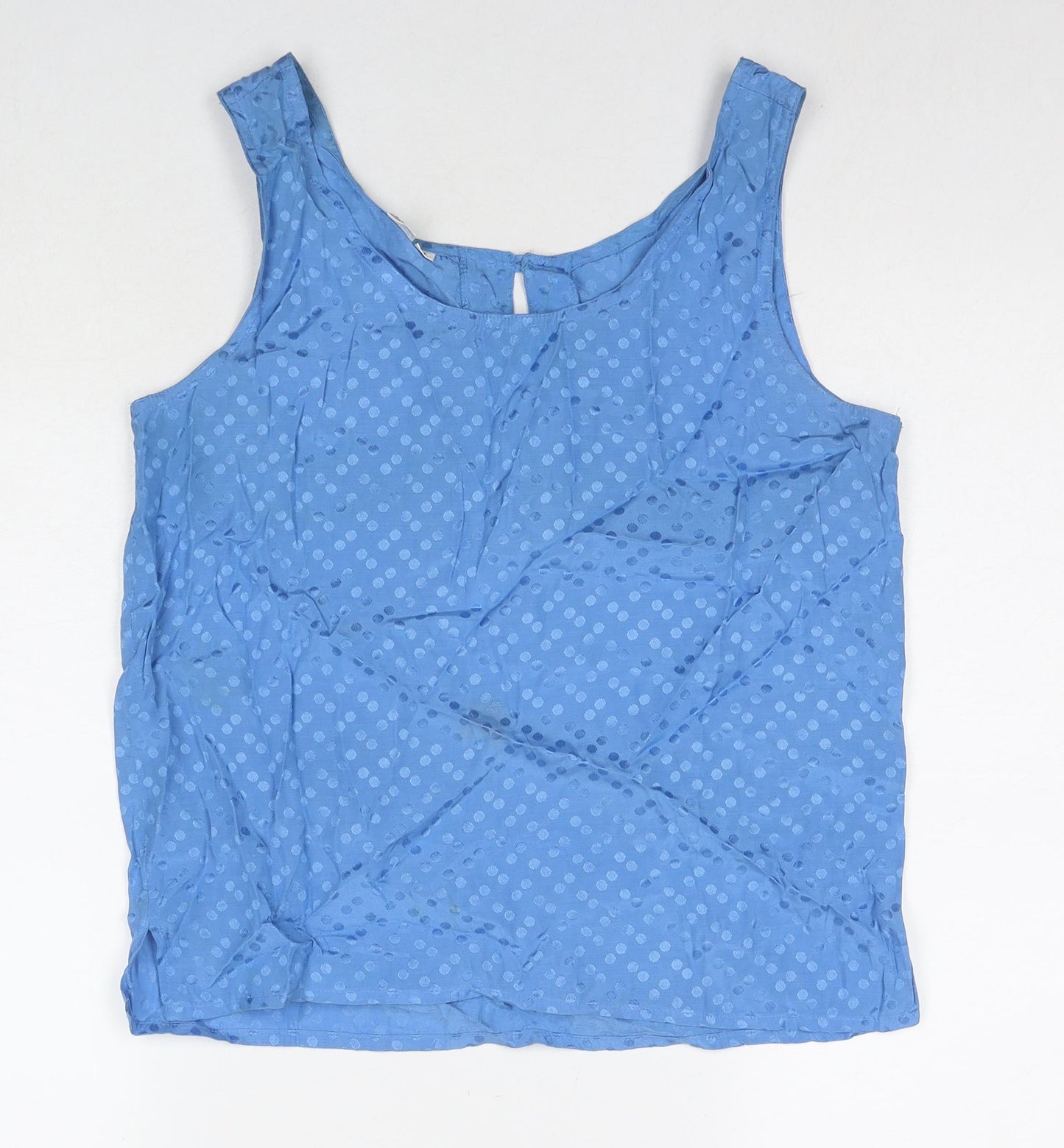 Womens UK Size S H&M Blue Basic Tank