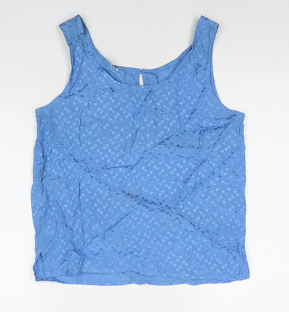 Womens UK Size S H&M Blue Basic Tank
