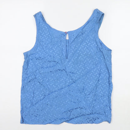 Womens UK Size S H&M Blue Basic Tank
