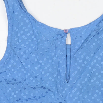 Womens UK Size S H&M Blue Basic Tank