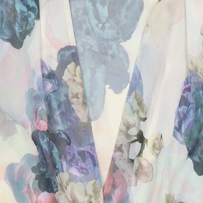 H&M Womens Multicoloured Floral Polyester Basic Tank Size 4 Round Neck
