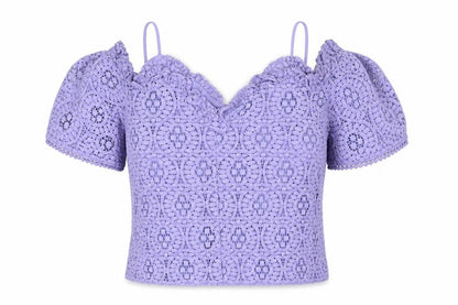 Womens UK Size 10 Topshop Purple Basic T-Shirt