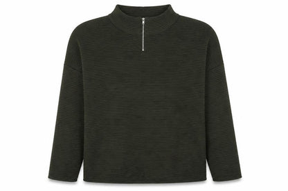 New Look Womens Green Polyester Pullover Sweatshirt Size 14 Pullover - Ribbed