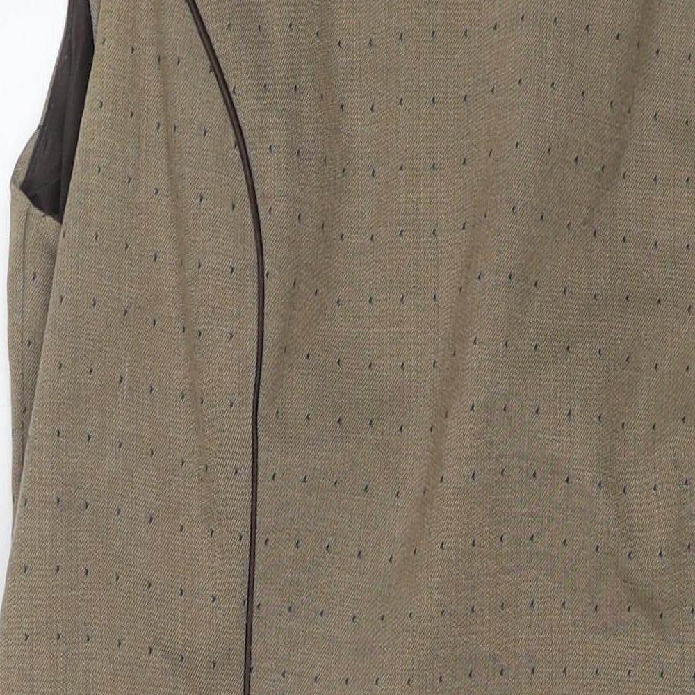 NEXT Womens Brown Polyester A-Line Size 4 Round Neck Pullover