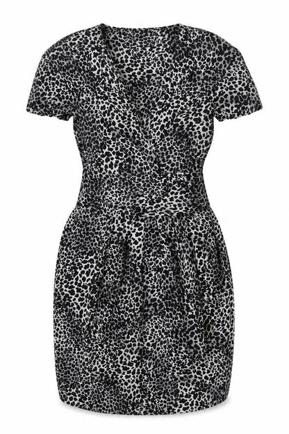 Aeff Womens Black Silk A-Line Size 8 V-Neck Zip