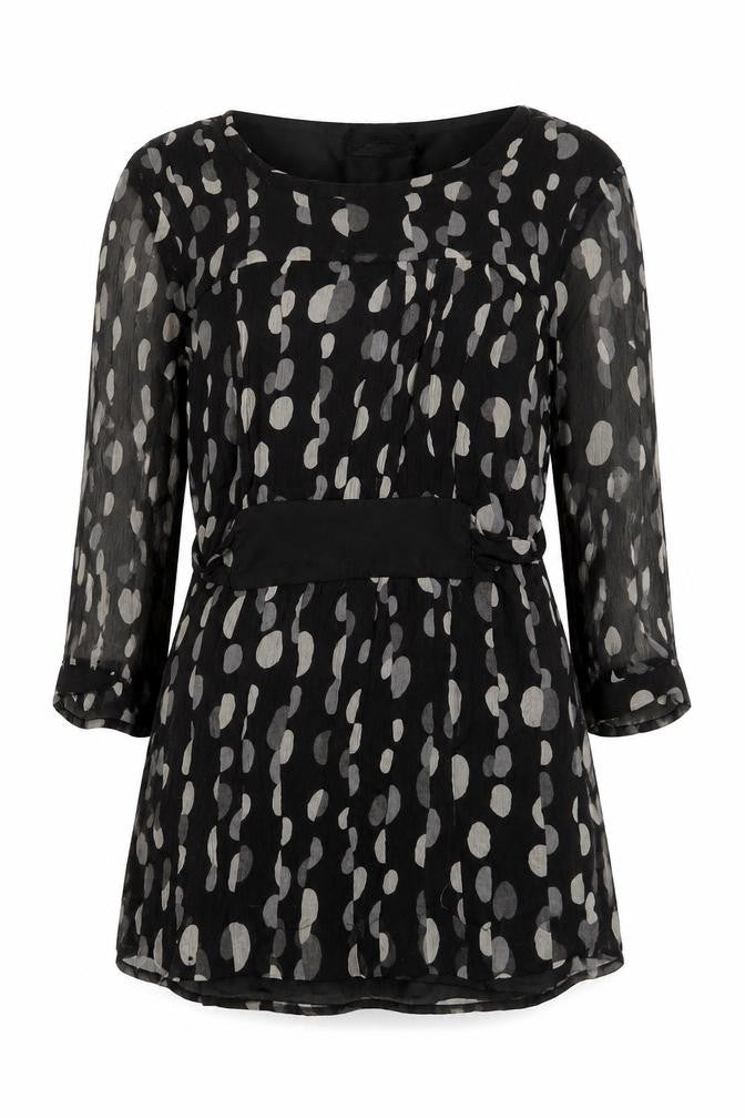 Womens UK Size S Zara Black Basic Blouse