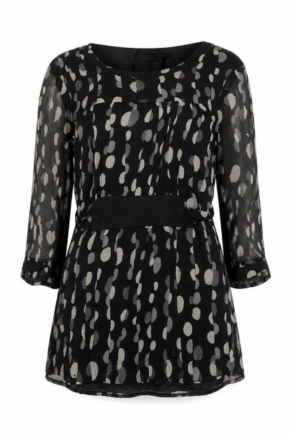 Womens UK Size S Zara Black Basic Blouse