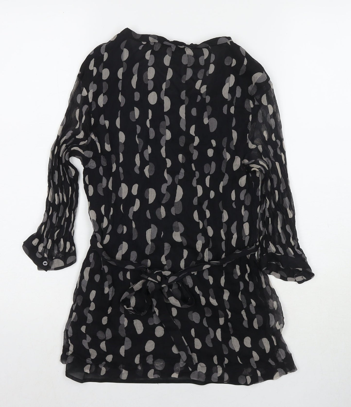Womens UK Size S Zara Black Basic Blouse