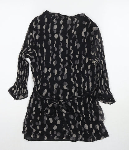 Womens UK Size S Zara Black Basic Blouse