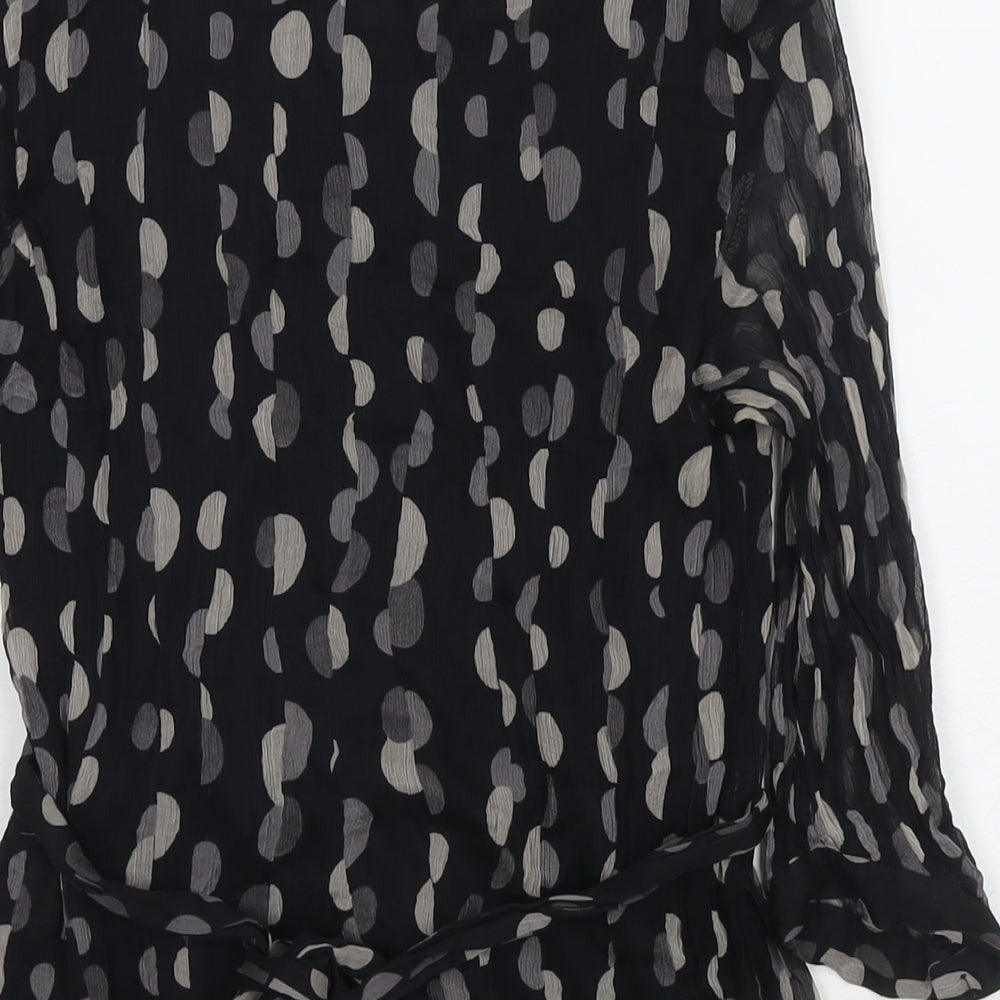 Womens UK Size S Zara Black Basic Blouse