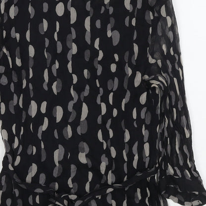 Womens UK Size S Zara Black Basic Blouse