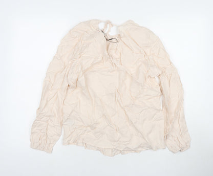 Womens UK Size 12 Marks and Spencer Ivory Basic Blouse