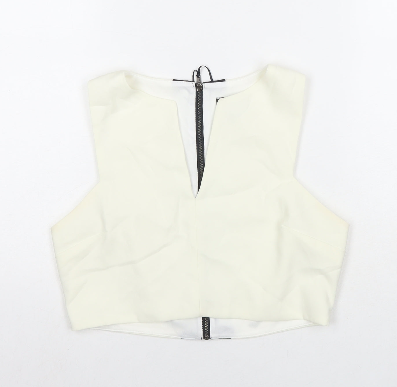 Womens UK Size 12 Topshop White Basic Tank
