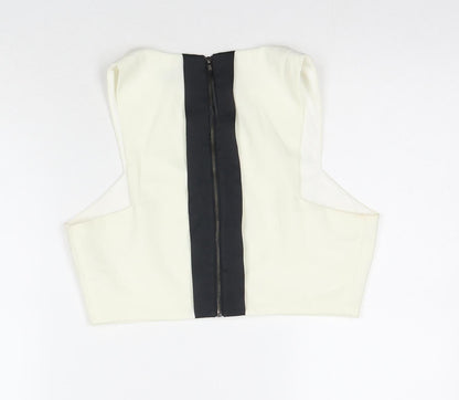Womens UK Size 12 Topshop White Basic Tank