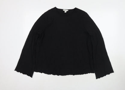 Womens UK Size 14 Marks and Spencer Black Basic Blouse