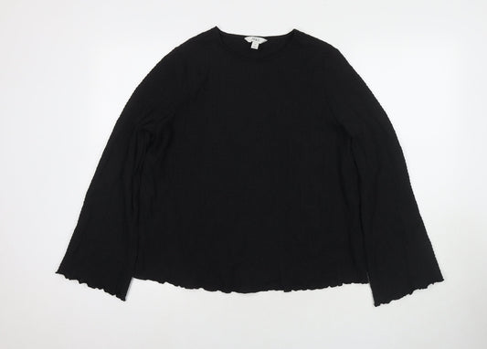 Womens UK Size 14 Marks and Spencer Black Basic Blouse