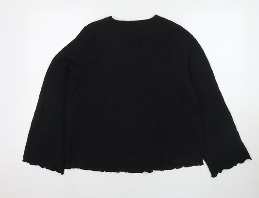 Womens UK Size 14 Marks and Spencer Black Basic Blouse