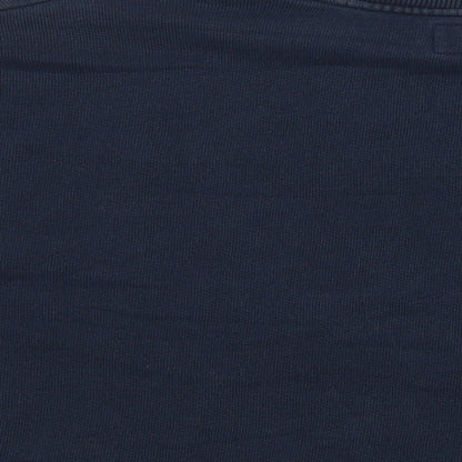 Nudie Womens Blue Cotton Pullover Sweatshirt Size XL - Raw Hem