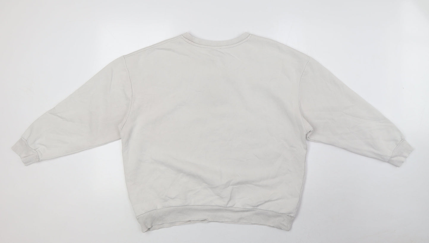 Mens UK Size M River Island White Pullover Sweatshirt