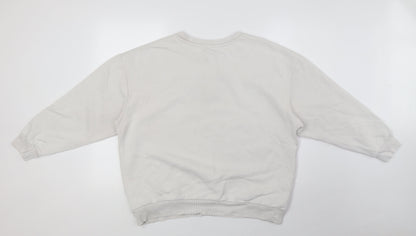 Mens UK Size M River Island White Pullover Sweatshirt