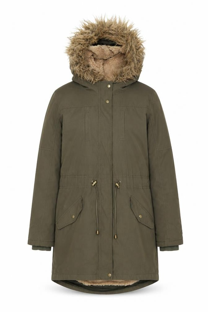 Womens UK Size S Oasis Green Parka Coat