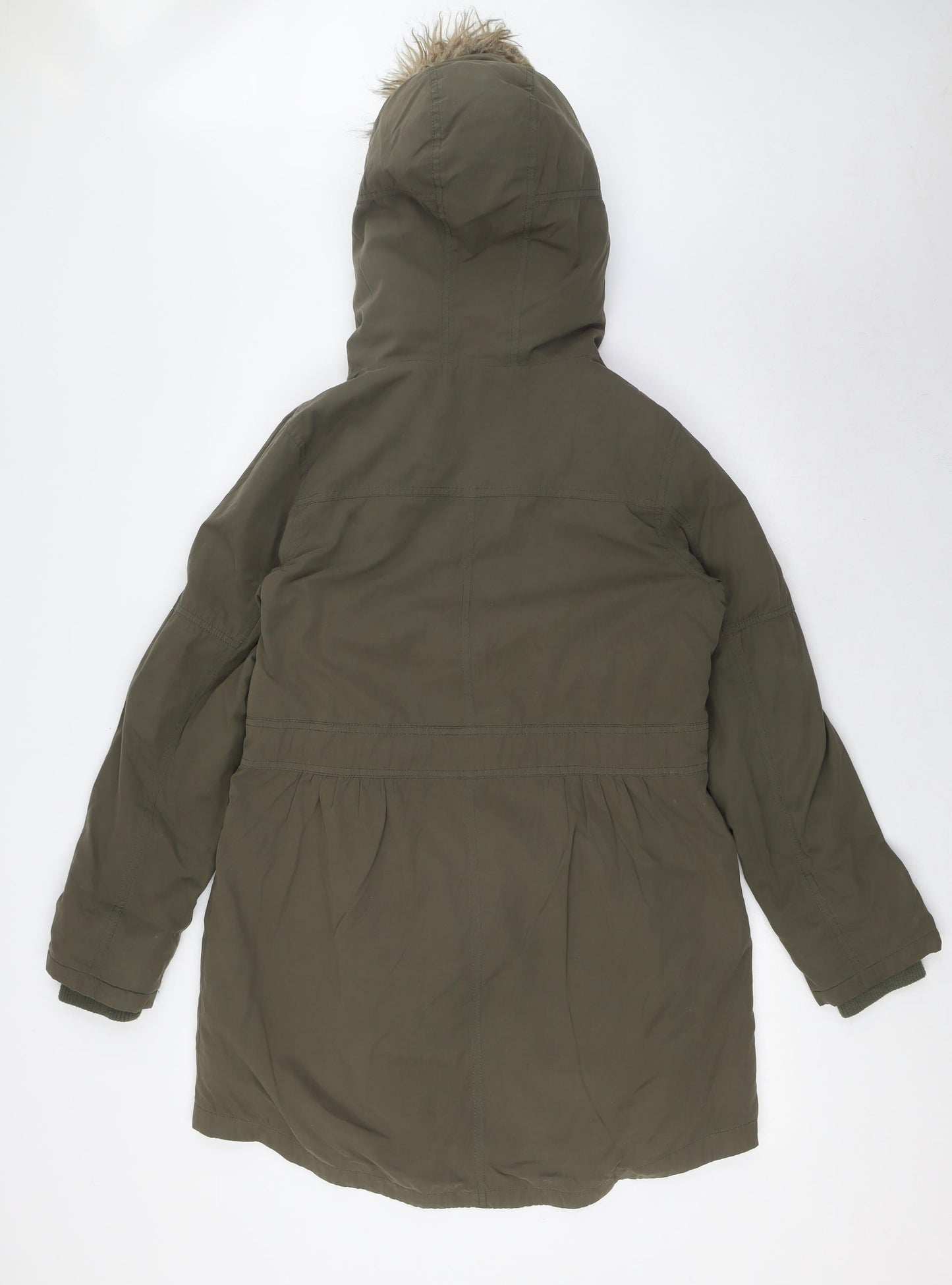 Womens UK Size S Oasis Green Parka Coat