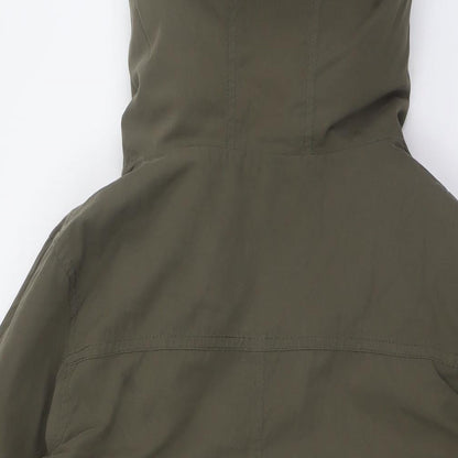 Womens UK Size S Oasis Green Parka Coat