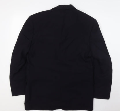 Jaguar Mens Blue Wool Jacket Suit Jacket Size 50 Regular
