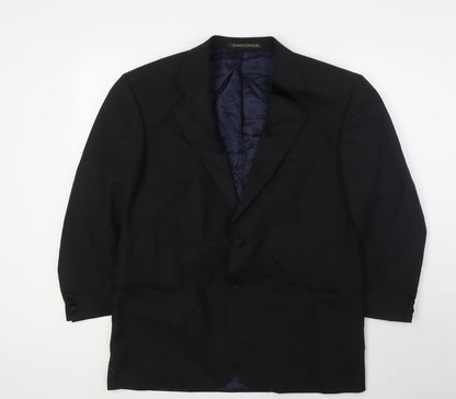 Mens UK Size 42 Marks and Spencer Regular Black Suit Tuxedo