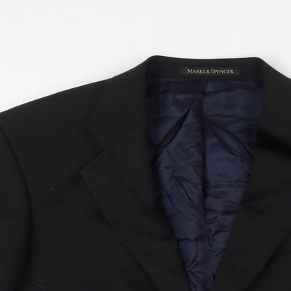 Mens UK Size 42 Marks and Spencer Regular Black Suit Tuxedo
