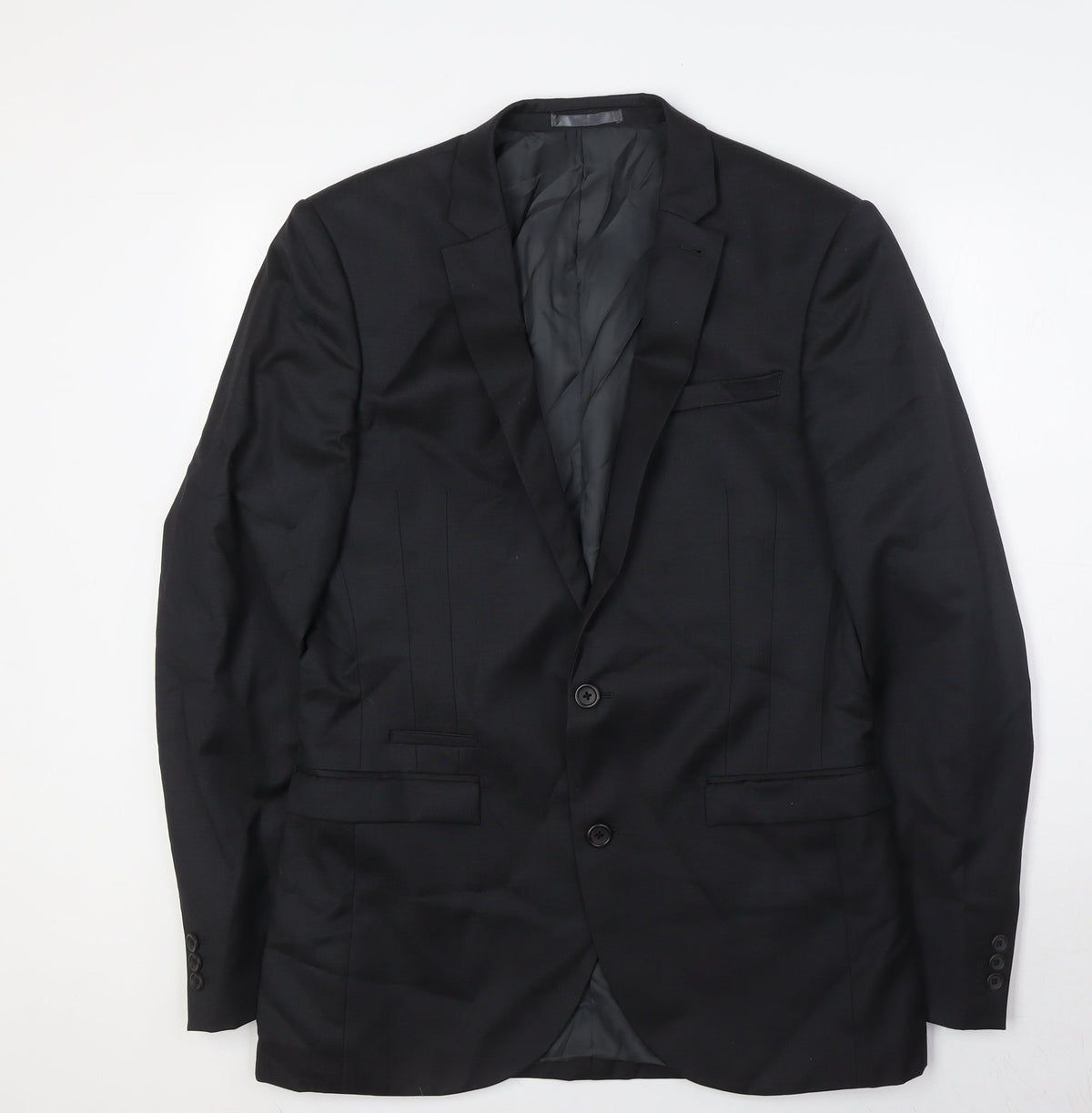 Read Mens Black Wool Jacket Suit Jacket Size 38 Regular