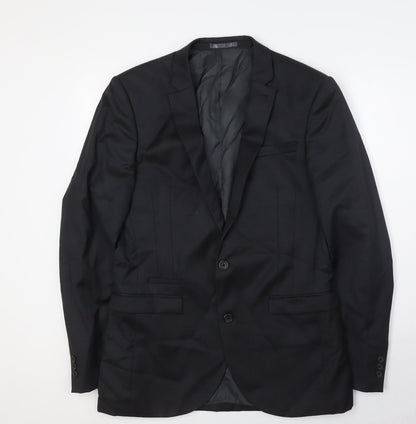 Read Mens Black Wool Jacket Suit Jacket Size 38 Regular