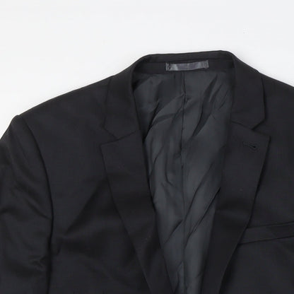 Read Mens Black Wool Jacket Suit Jacket Size 38 Regular