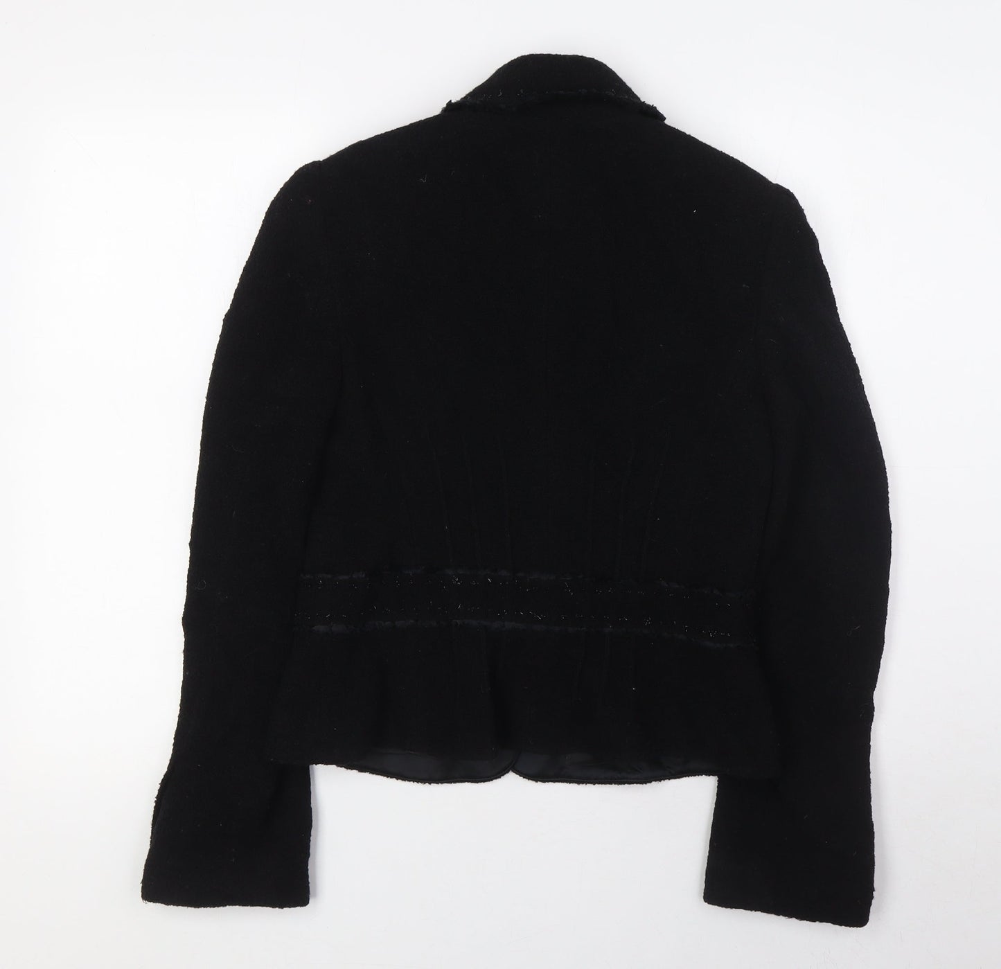 Rena Lange Womens Black Jacket Size 10 Snap